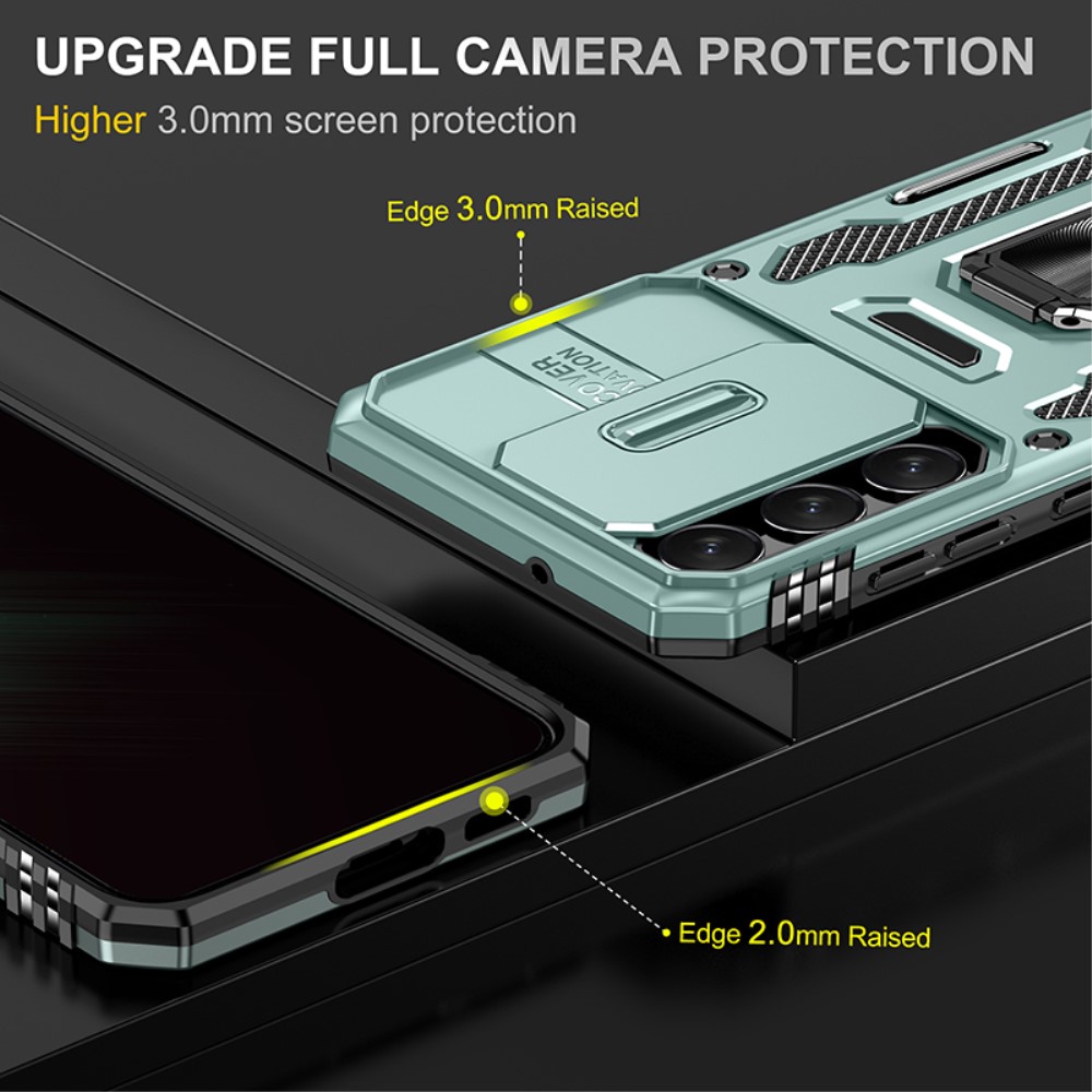  Samsung Galaxy S23 Plus Skal Ring CamShield Grön