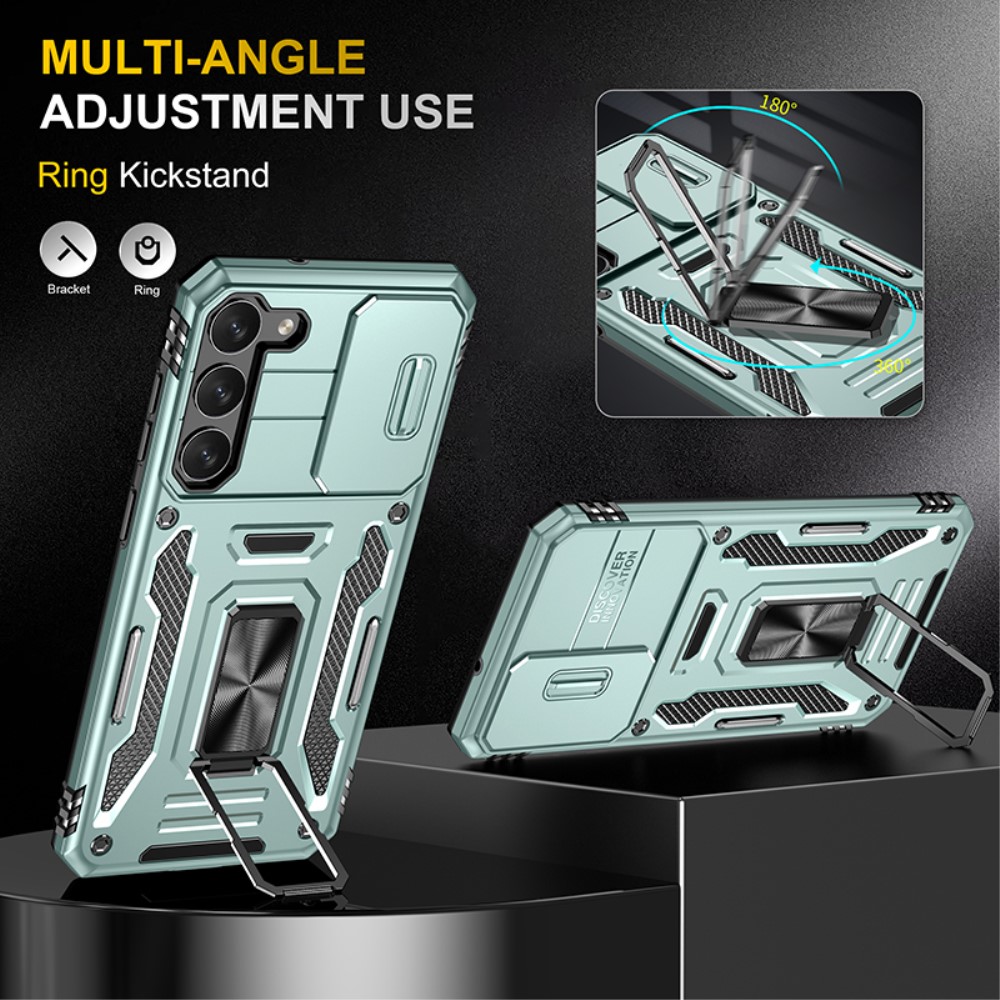 Samsung Galaxy S23 Plus Skal Ring CamShield Grön