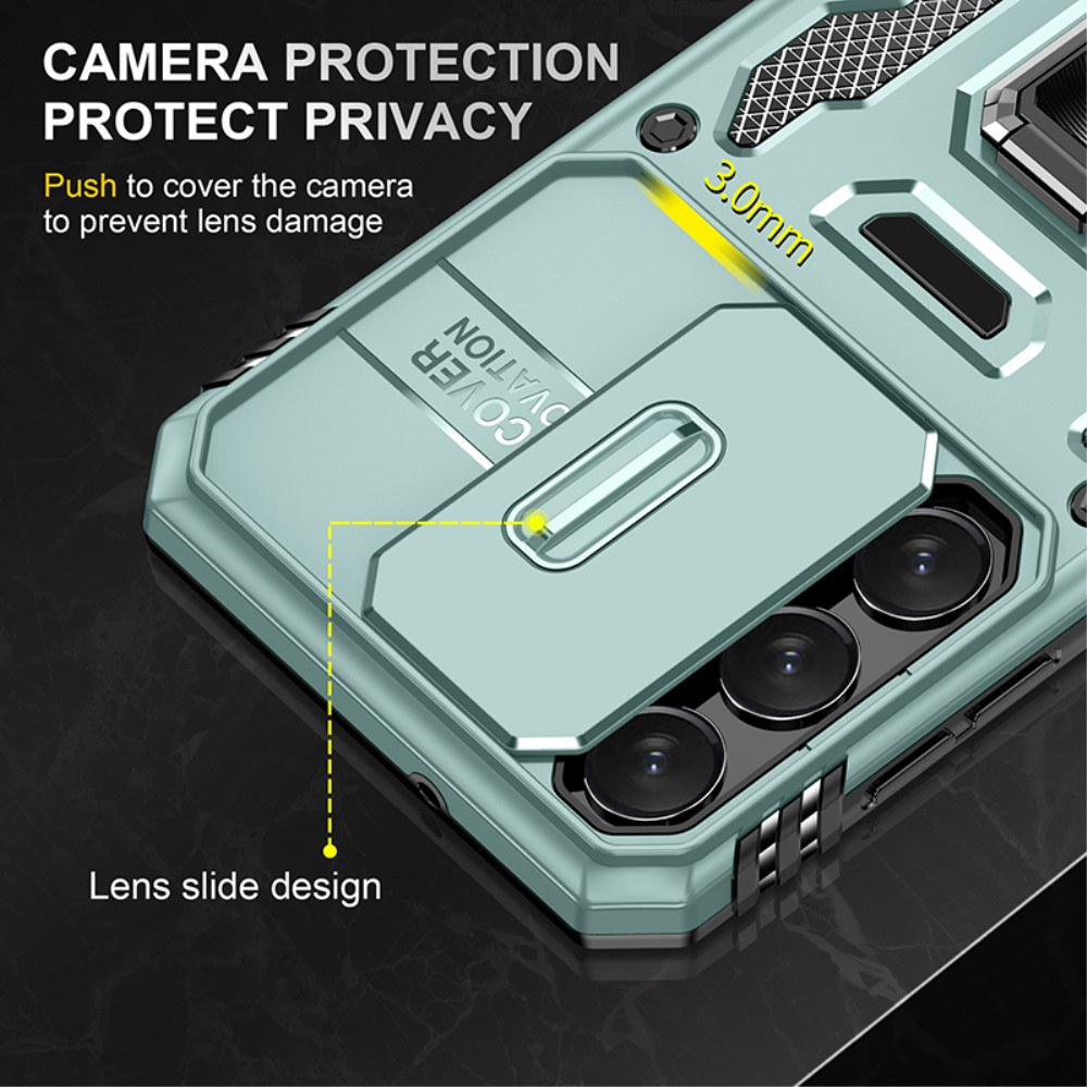  Samsung Galaxy S23 Plus Skal Ring CamShield Grön