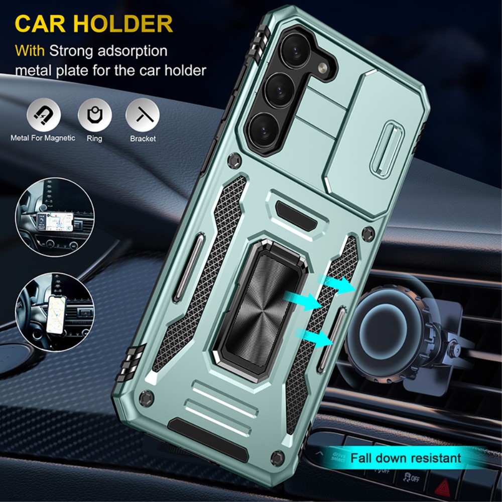  Samsung Galaxy S23 Plus Skal Ring CamShield Grön