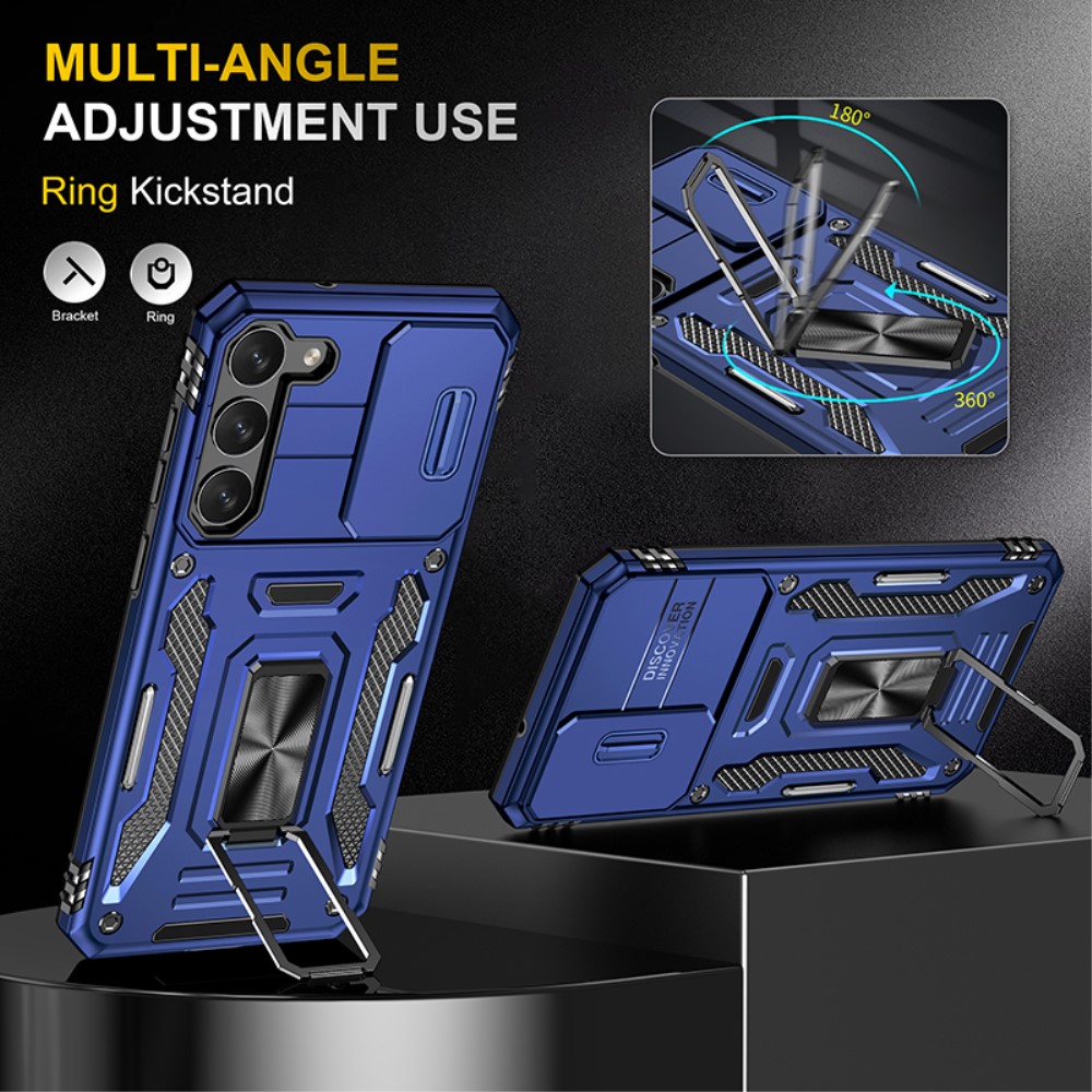  Samsung Galaxy S23 Plus Skal Ring CamShield Blå