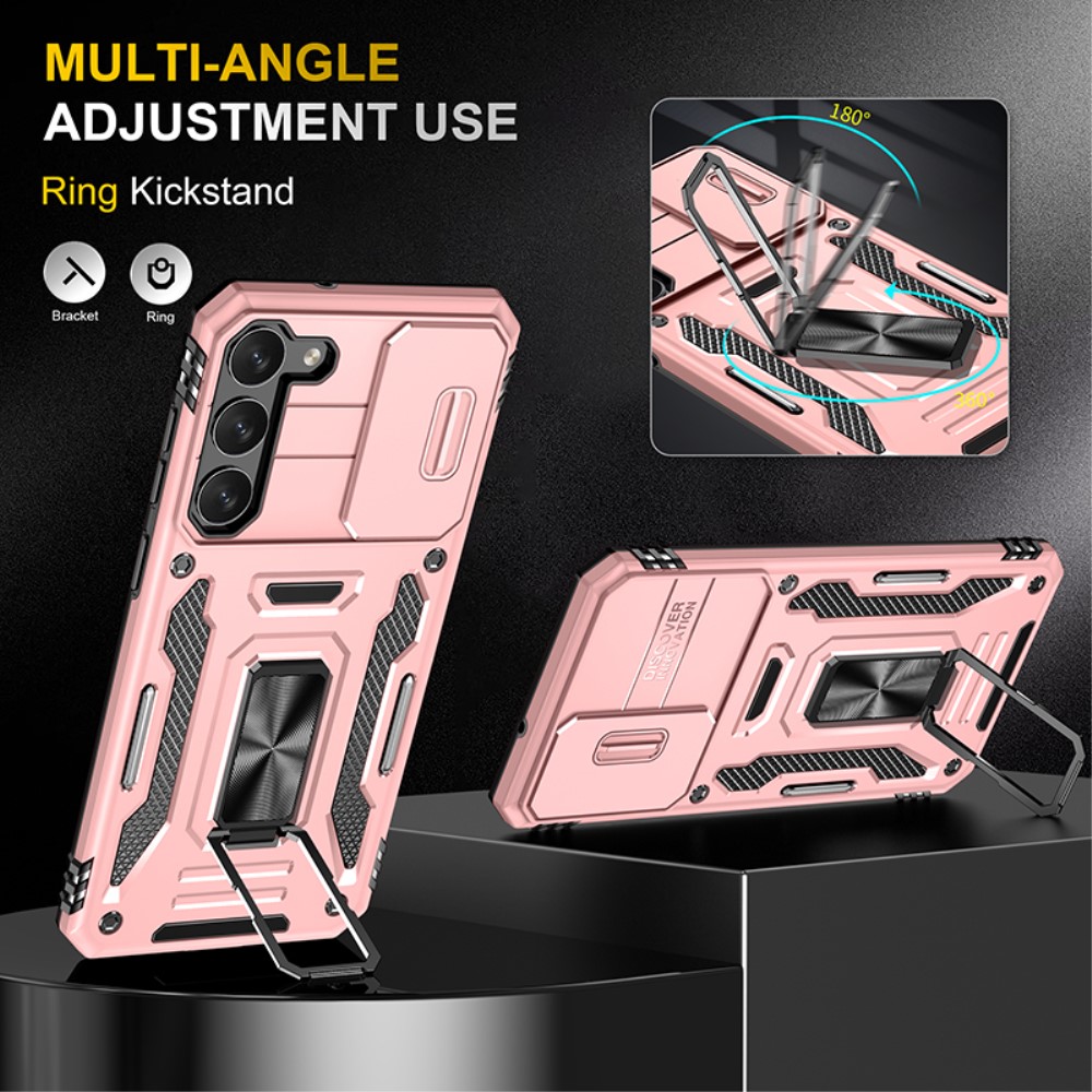  Samsung Galaxy S23 Plus Skal Ring CamShield Roséguld