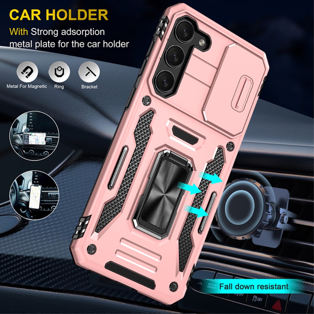 Samsung Galaxy S23 Plus Skal Ring CamShield Roséguld
