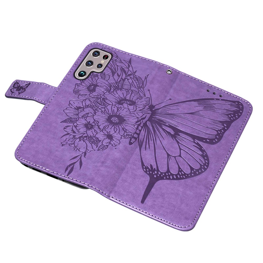  Samsung Galaxy S23 Ultra Fodral Fjäril Tryck Lila