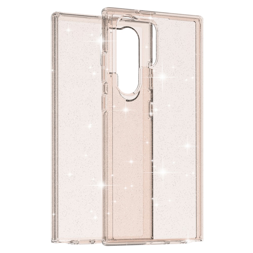  Samsung Galaxy S23 Ultra Skal Glitter Shockproof Hybrid Guld