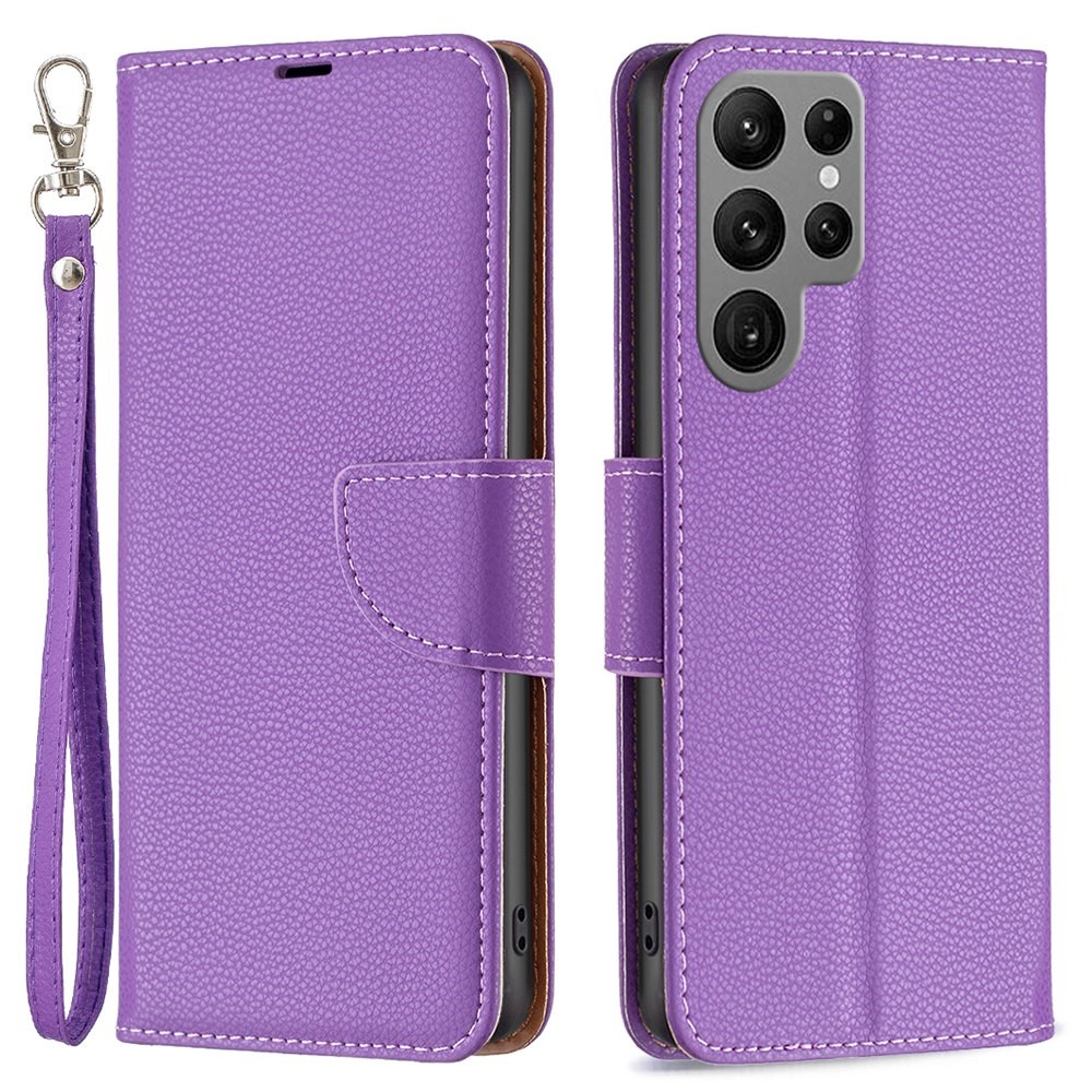  Samsung Galaxy S23 Ultra Fodral Litchi Shark Lila