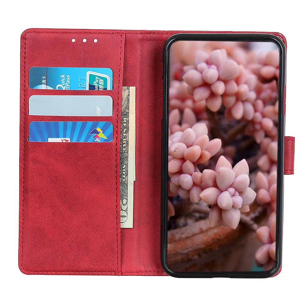  Samsung Galaxy S23 Ultra Fodral Solid Läder Röd