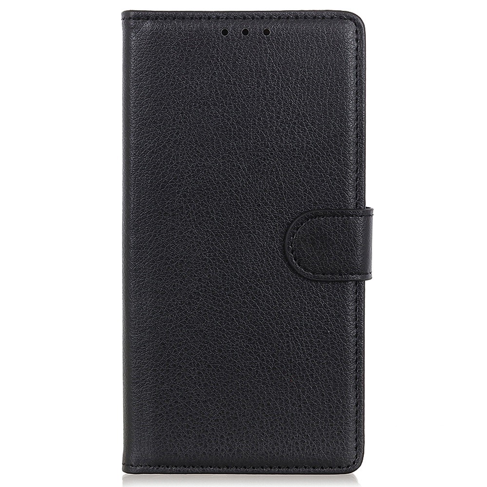  Samsung Galaxy S23 Ultra Fodral Litchi Läder Svart