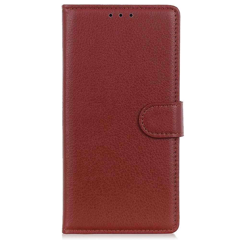  Samsung Galaxy S23 Ultra Fodral Litchi Läder Brun