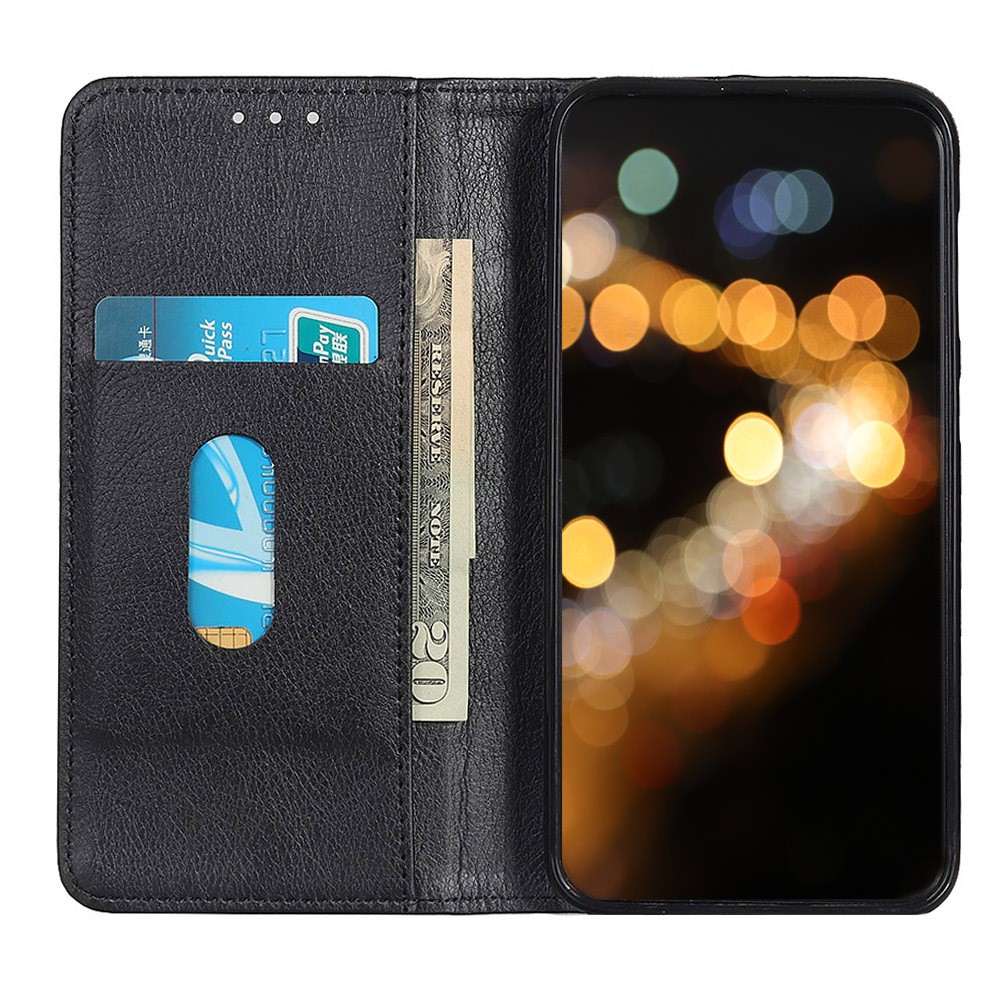 KHAZNEH KHAZNEH Galaxy S23 Ultra Flip Fodral Split Läder Svart