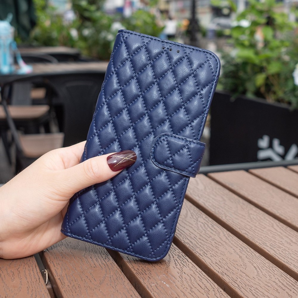  Samsung Galaxy S23 Ultra Fodral Diamond Textur Blå