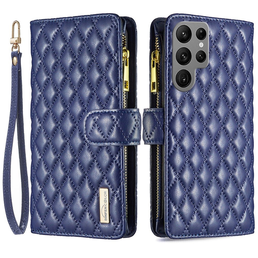 BINFEN BINFEN Galaxy S23 Ultra Fodral Diamond Multifunktionell Blå
