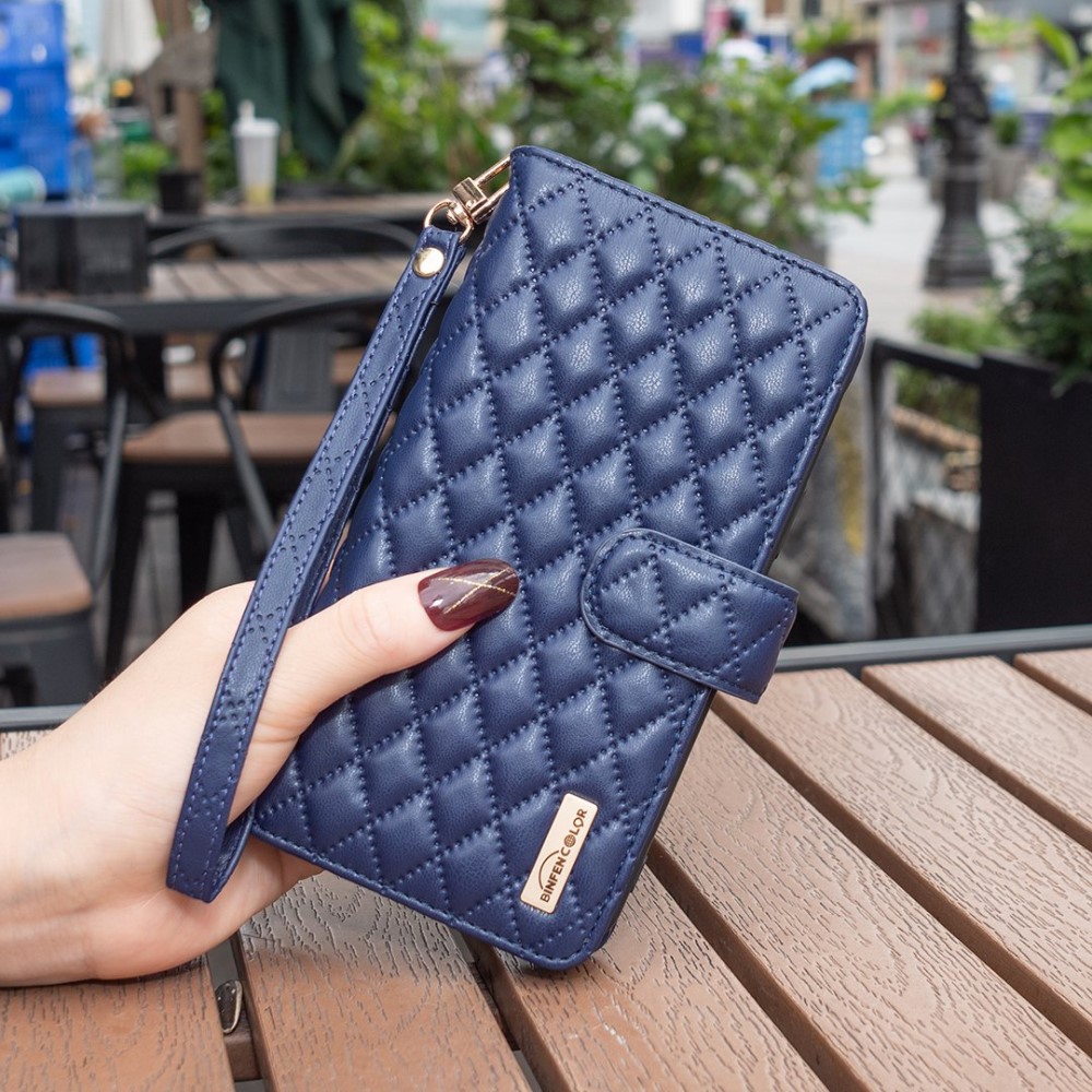 BINFEN BINFEN Galaxy S23 Ultra Fodral Diamond Multifunktionell Blå