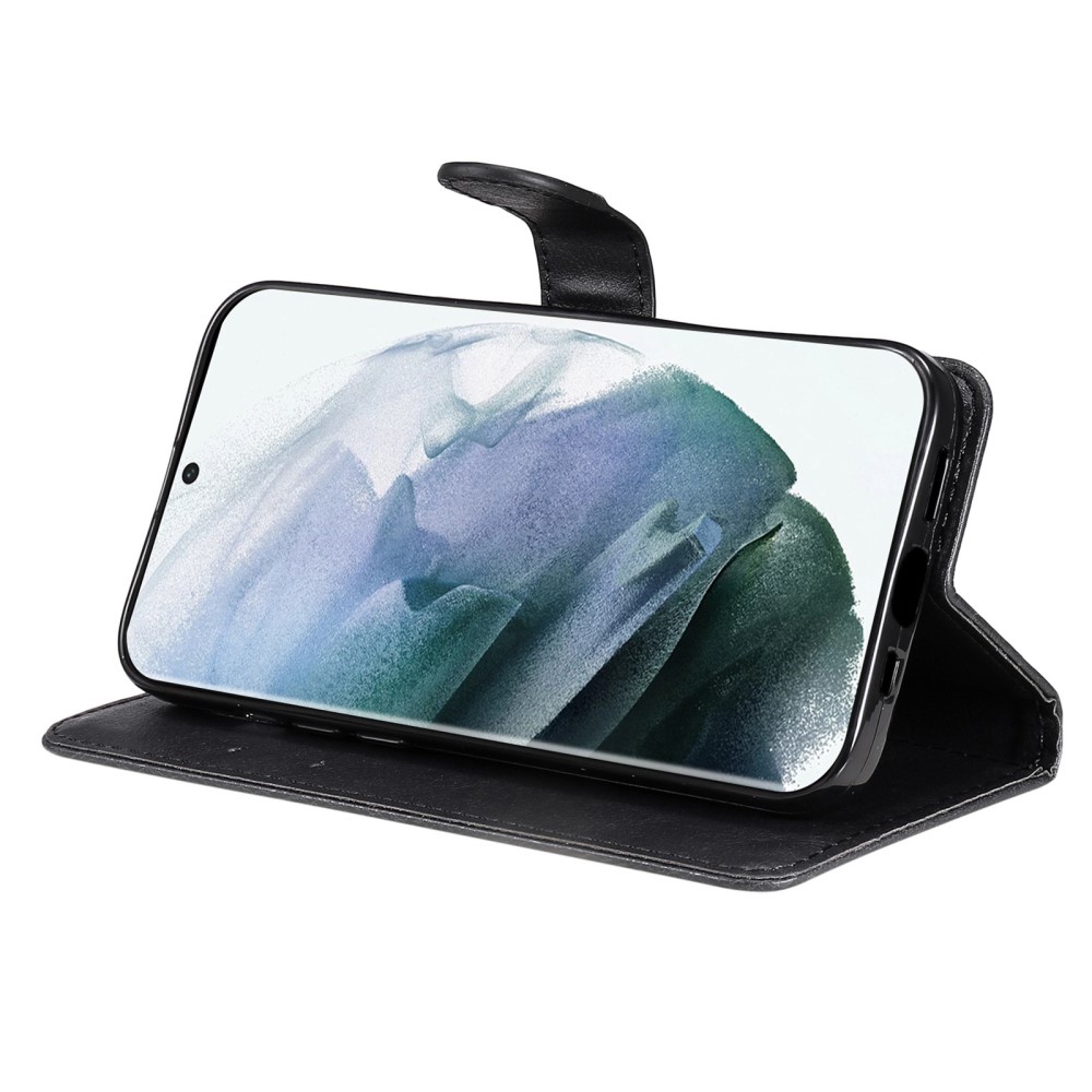  Samsung Galaxy S23 Ultra Fodral Solid Läder Svart