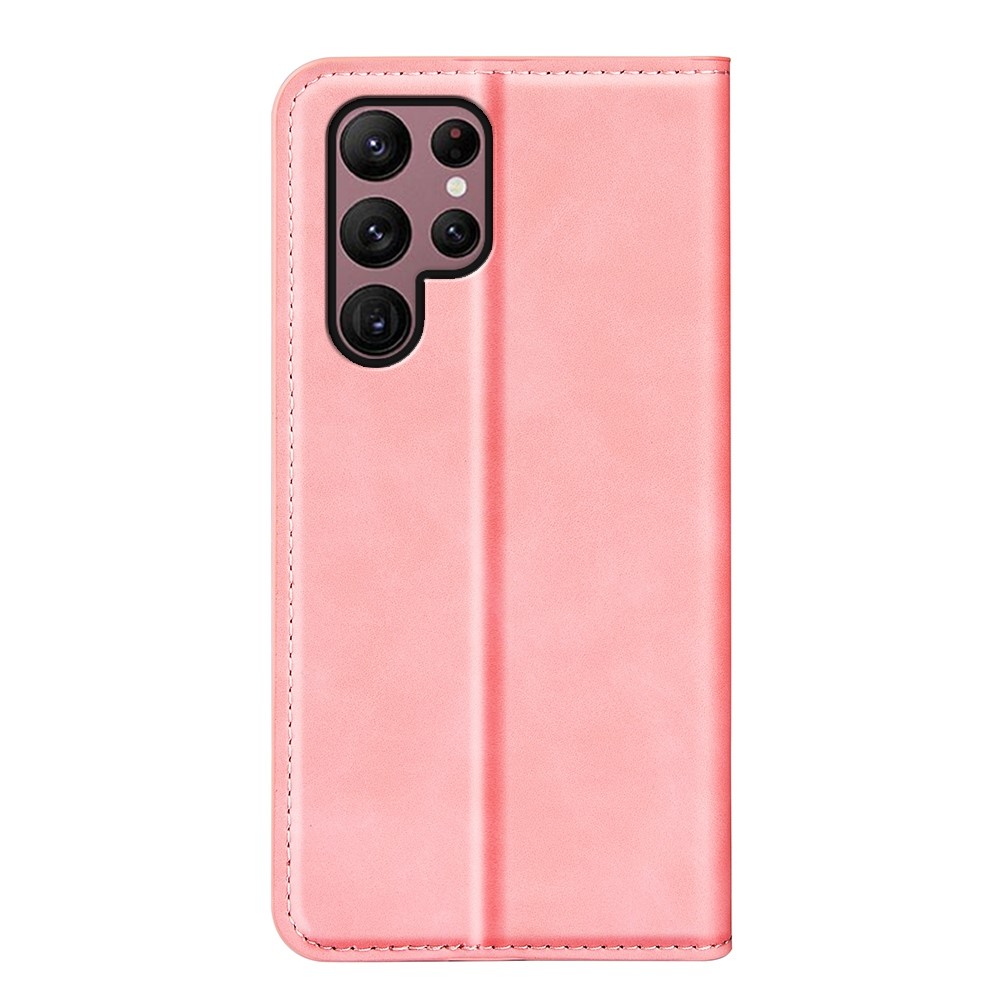  Samsung Galaxy S23 Ultra Fodral Flip Skin Touch Rosa