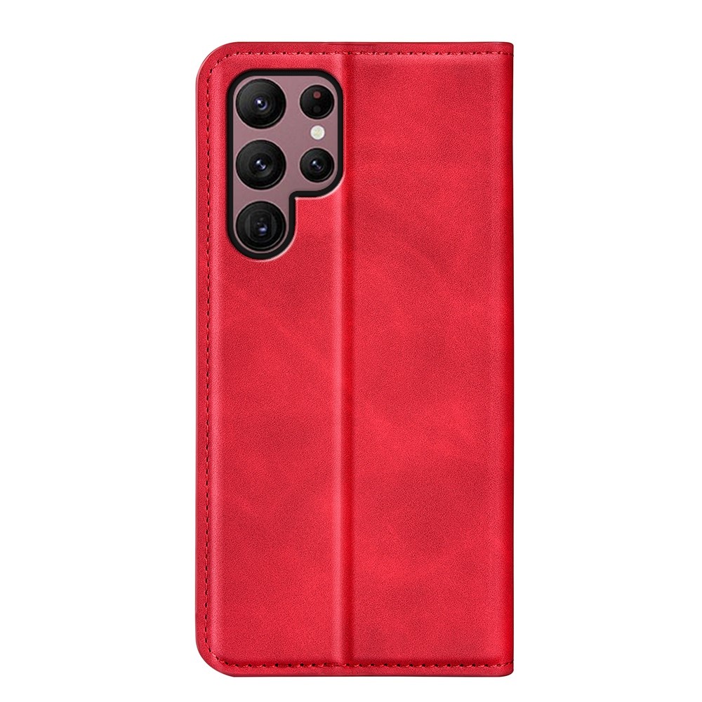  Samsung Galaxy S23 Ultra Fodral Flip Skin Touch Röd