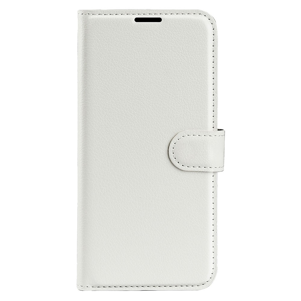  Samsung Galaxy S23 Ultra Fodral Litchi Läder Vit