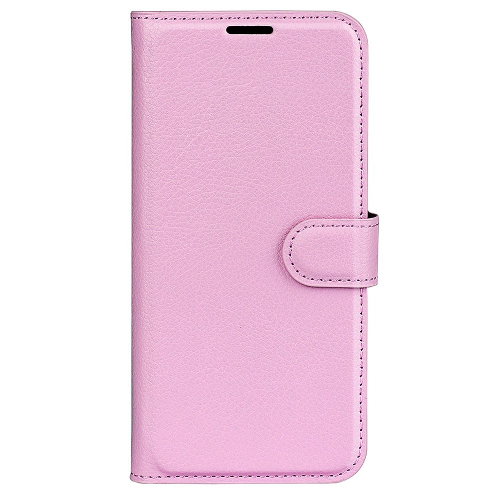 Samsung Galaxy S23 Ultra Fodral Litchi Läder Ljus Rosa