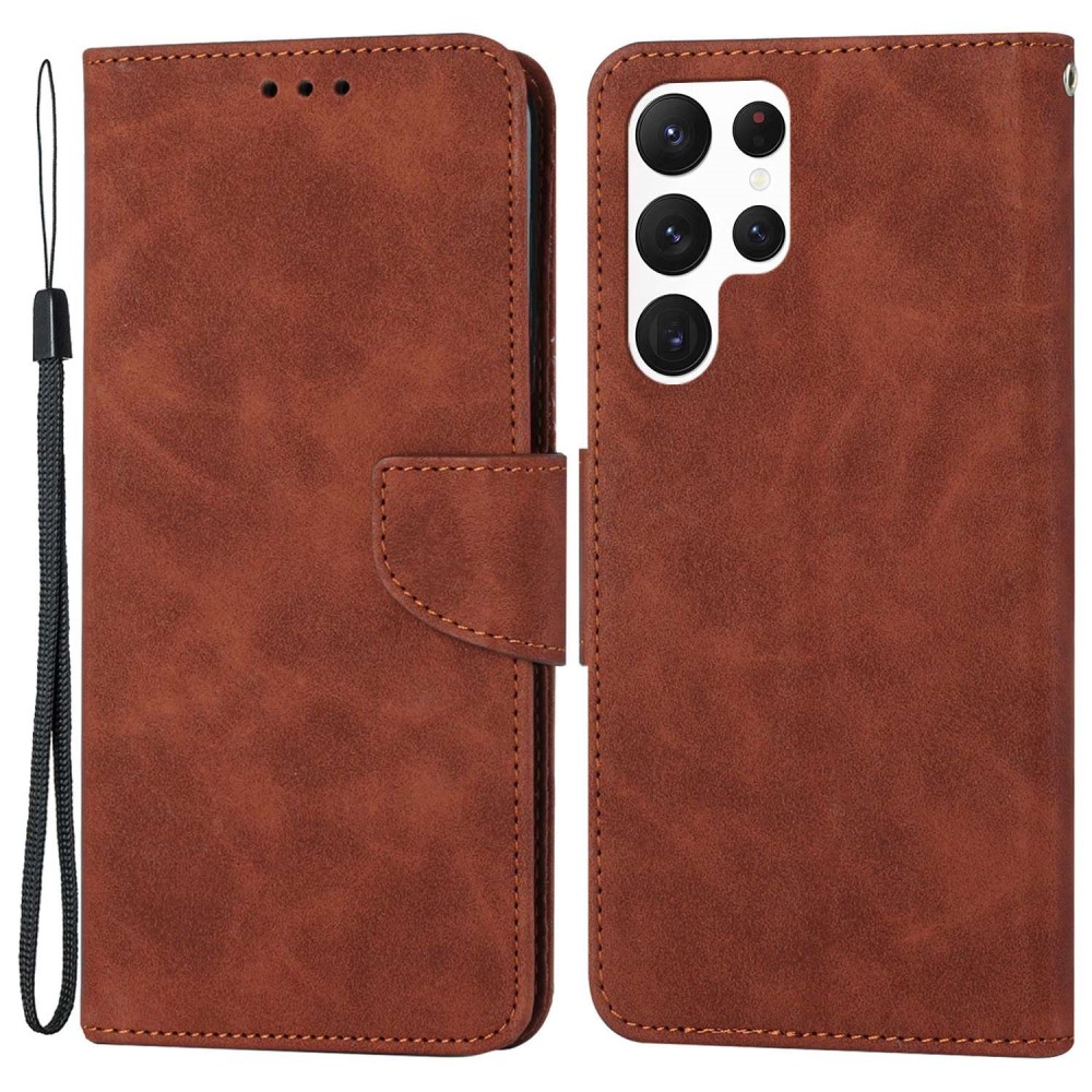  Samsung Galaxy S23 Ultra Fodral Läder Brun
