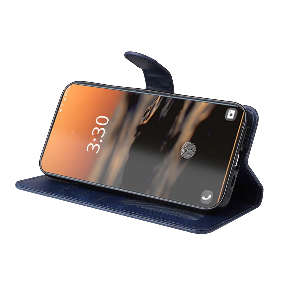  Samsung Galaxy S23 Ultra Fodral Läder Blå