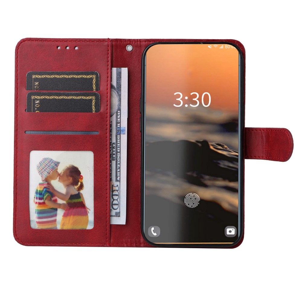  Samsung Galaxy S23 Ultra Fodral Läder Röd