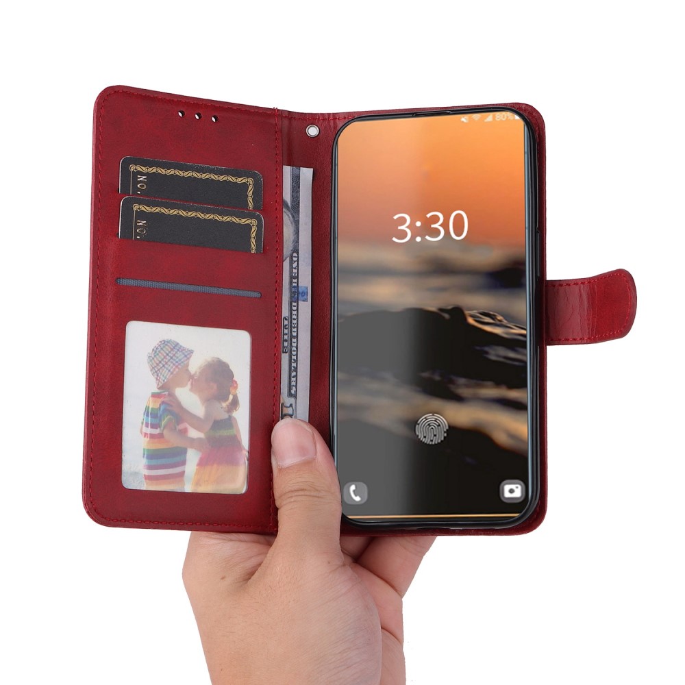  Samsung Galaxy S23 Ultra Fodral Läder Röd
