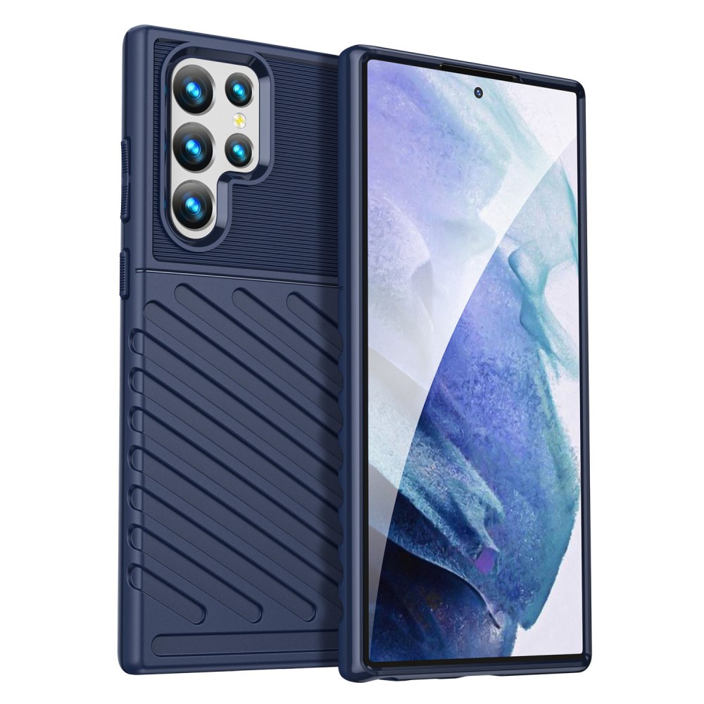  Samsung Galaxy S23 Ultra Skal Twill Textur Blå