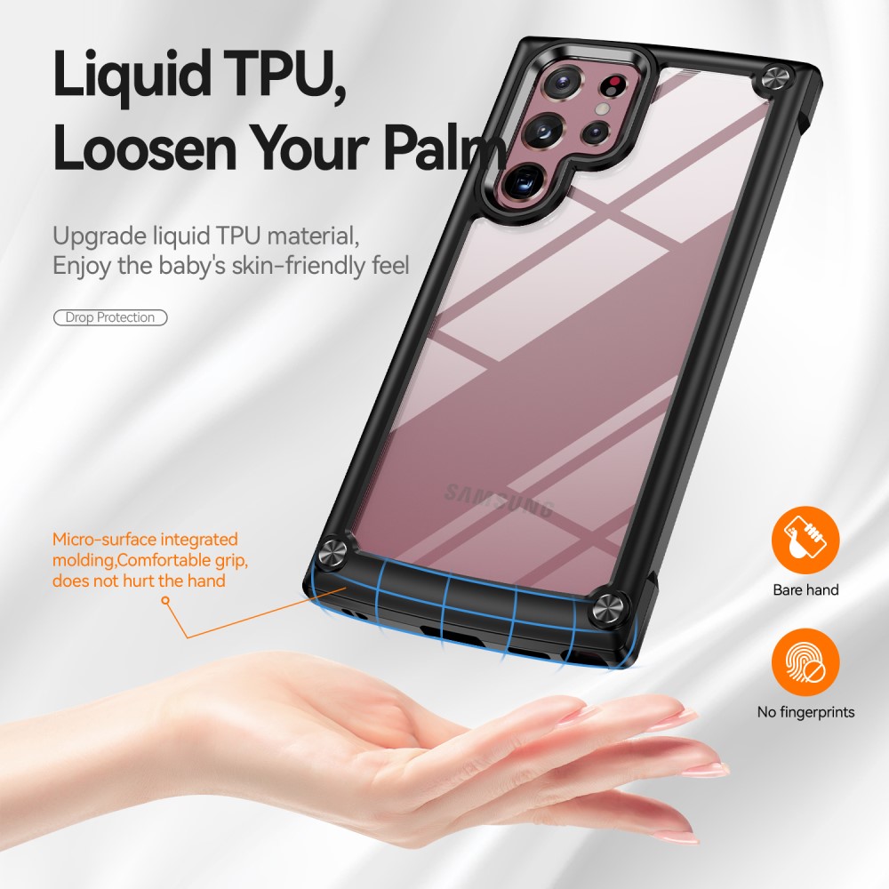  Samsung Galaxy S23 Ultra Skal Shockproof Hybrid Svart