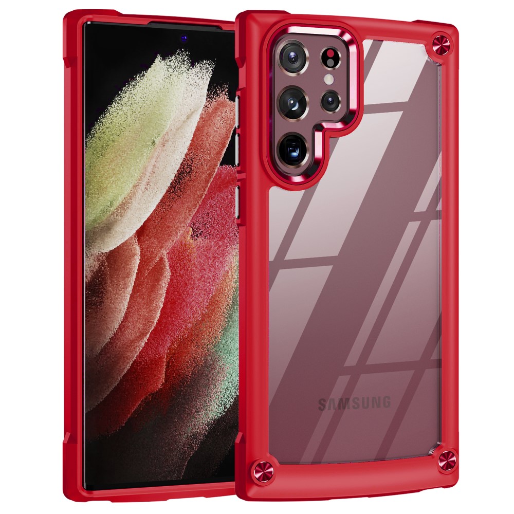  Samsung Galaxy S23 Ultra Skal Shockproof Hybrid Röd