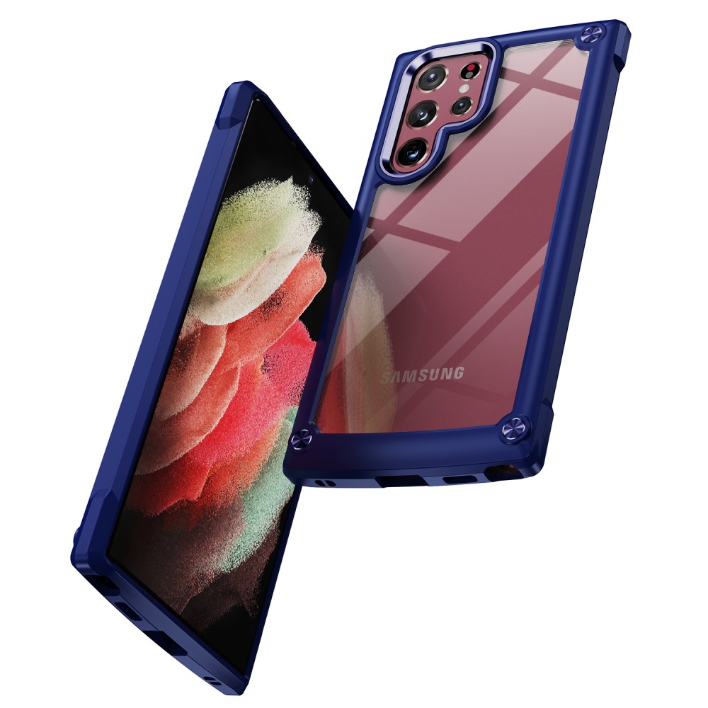  Samsung Galaxy S23 Ultra Skal Shockproof Hybrid Blå