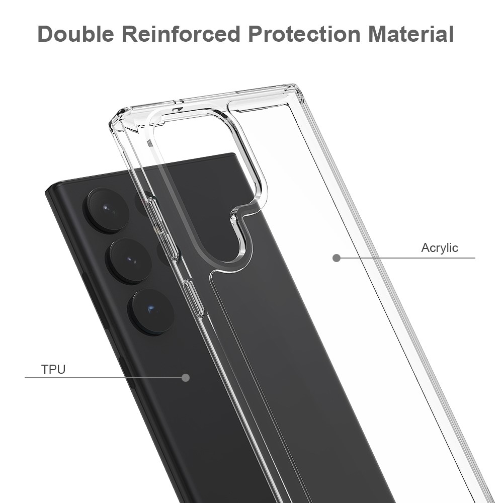  Samsung Galaxy S23 Ultra Skal Shockproof Akryl/TPU Svart