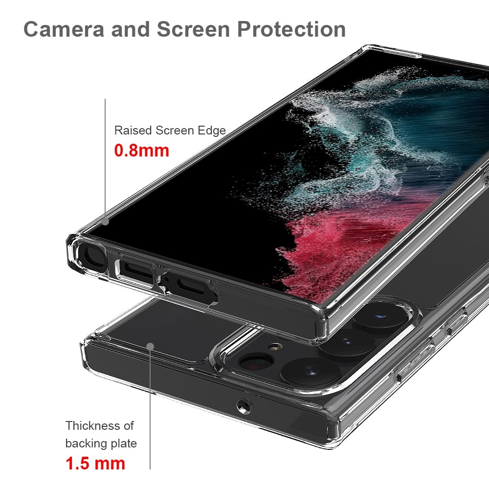  Samsung Galaxy S23 Ultra Skal Shockproof Akryl/TPU Svart