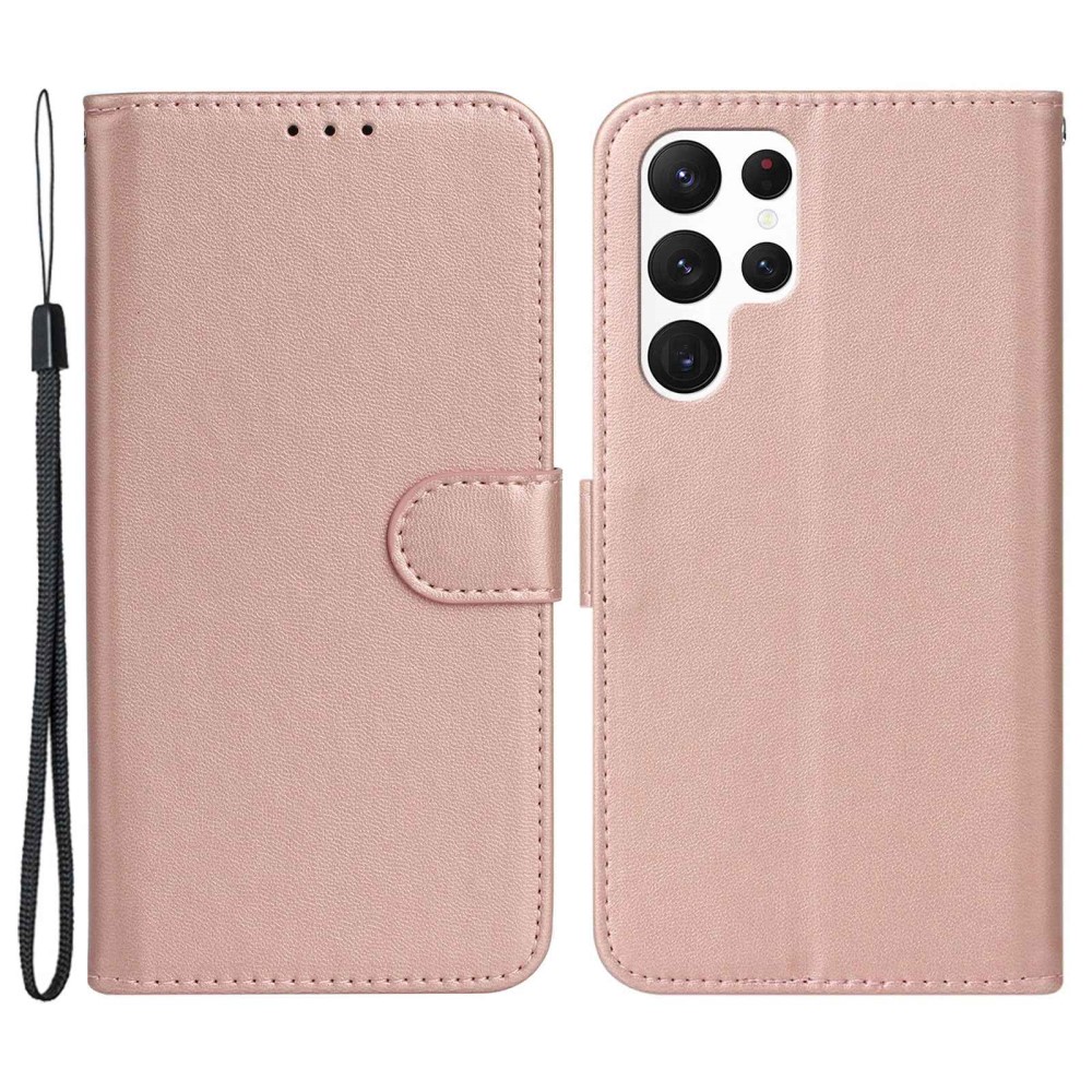  Samsung Galaxy S23 Ultra Fodral Solid Läder Roséguld