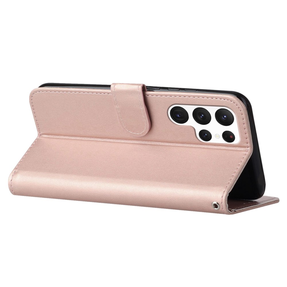  Samsung Galaxy S23 Ultra Fodral Solid Läder Roséguld