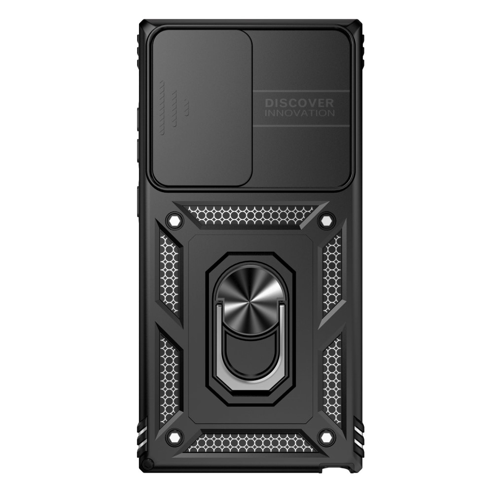  Samsung Galaxy S23 Ultra Skal Hybrid Ring CamShield Svart