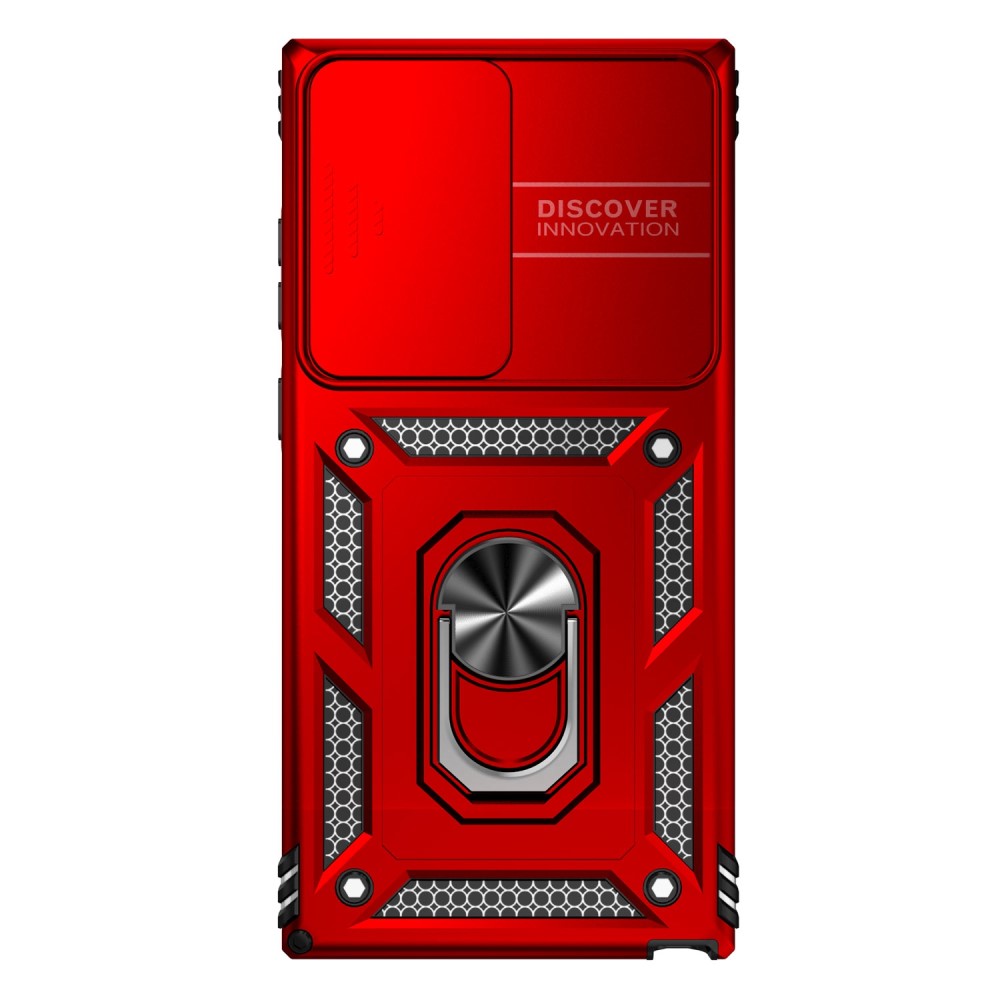  Samsung Galaxy S23 Ultra Skal Hybrid Ring CamShield Röd