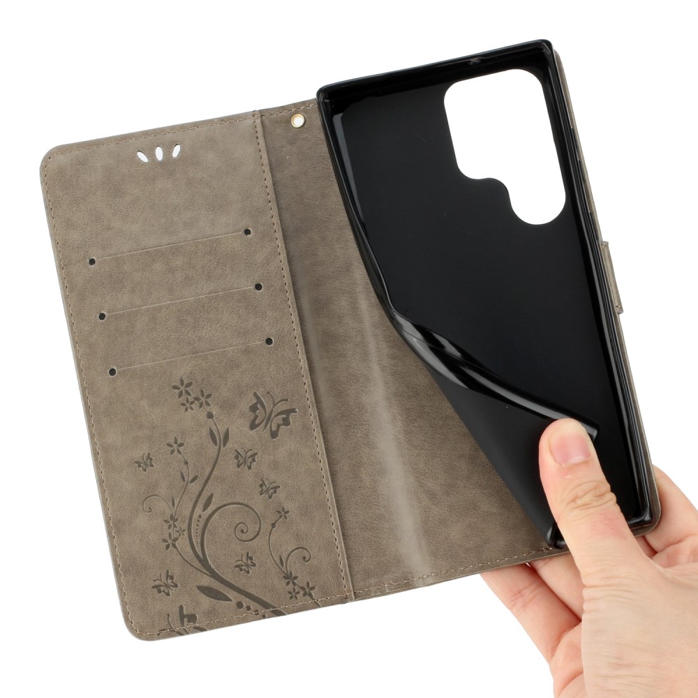  Samsung Galaxy S23 Ultra Fodral Med Tryck Grå