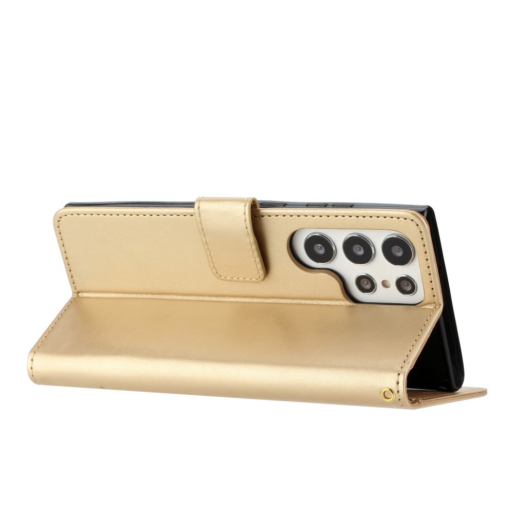  Samsung Galaxy S23 Ultra Fodral Med Tryck Guld