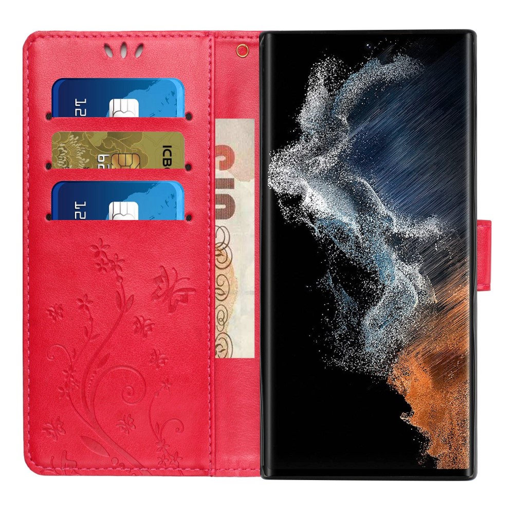  Samsung Galaxy S23 Ultra Fodral Med Tryck Röd