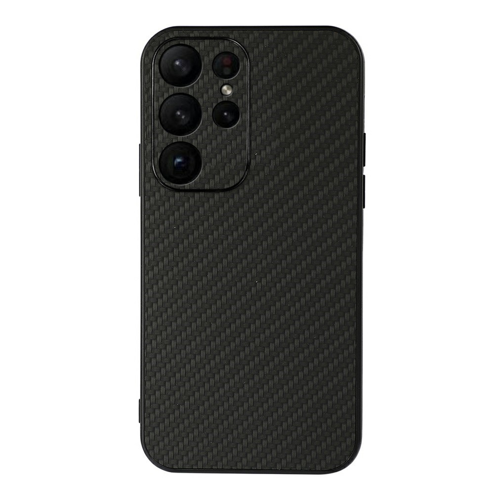  Samsung Galaxy S23 Ultra Skal Kolfiber Textur Svart