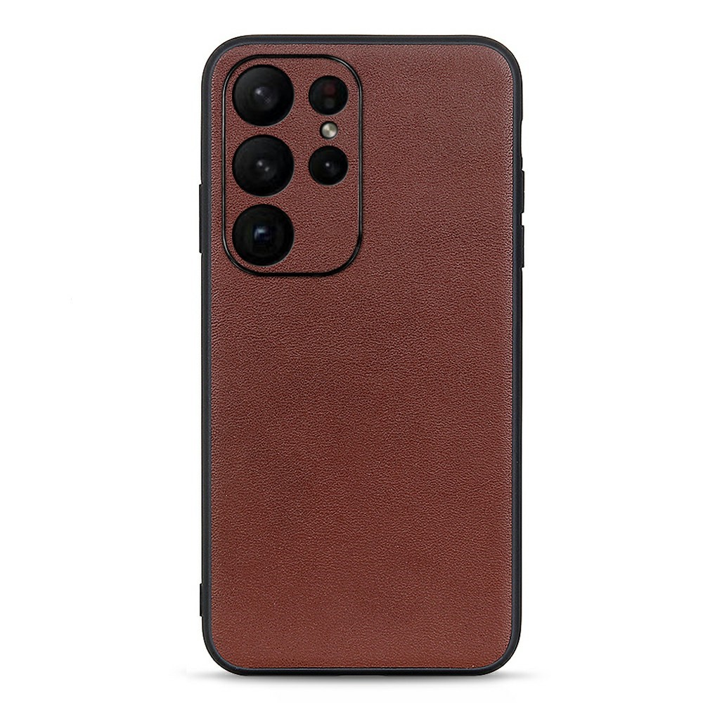  Samsung Galaxy S23 Ultra Skal Äkta Läder Brun