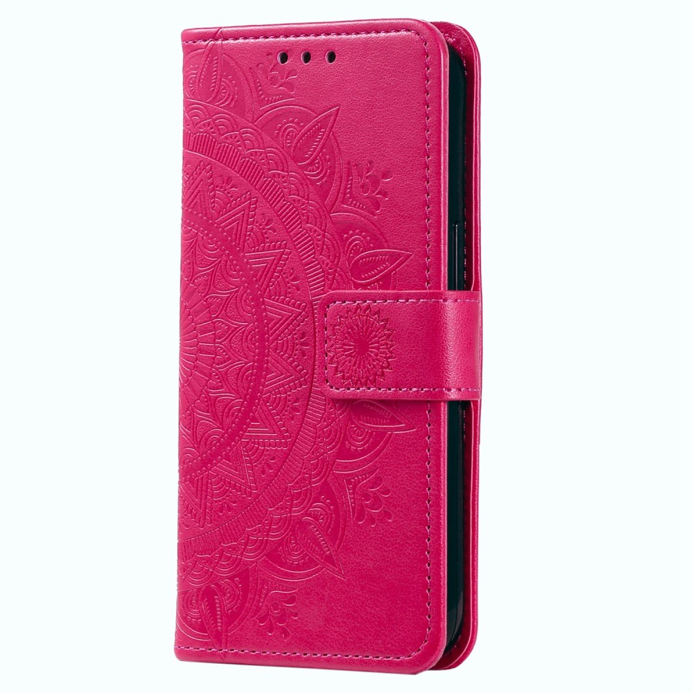  Samsung Galaxy S23 Ultra Fodral Mandala Läder Rosa