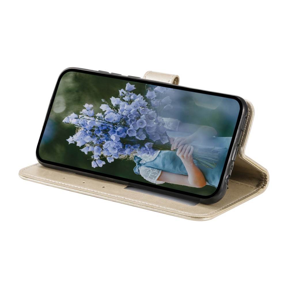  Samsung Galaxy S23 Ultra Fodral Mandala Läder Guld