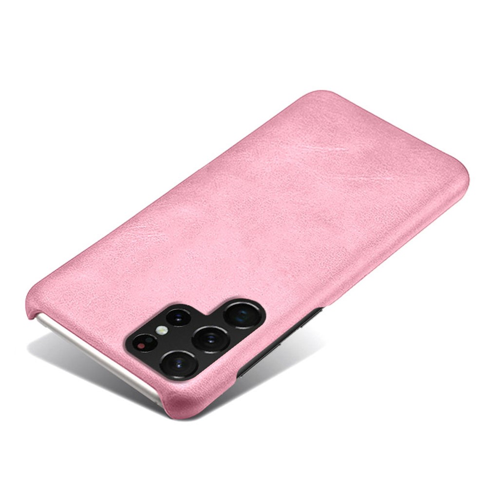  Samsung Galaxy S23 Ultra Skal Läder Belagt Roséguld