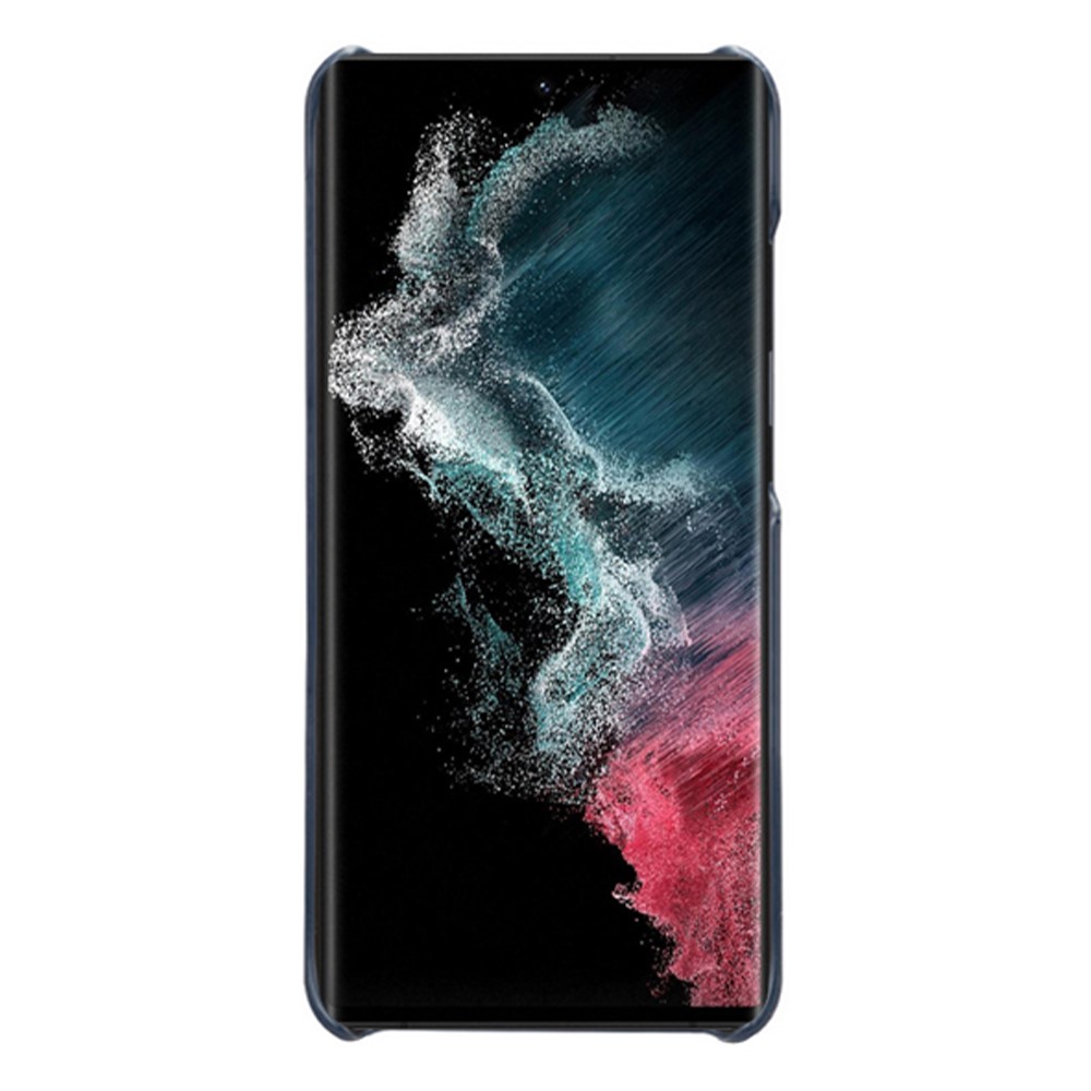  Samsung Galaxy S23 Ultra Skal Läder Belagt Blå