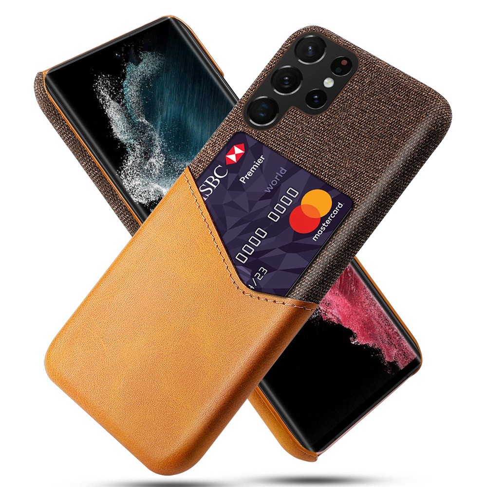 KSQ KSQ Samsung Galaxy S23 Ultra Skal Med Kortfack Brun