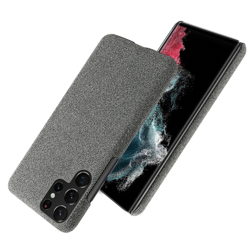 KSQ KSQ Samsung Galaxy S23 Ultra Skal Tygbelagt Grå