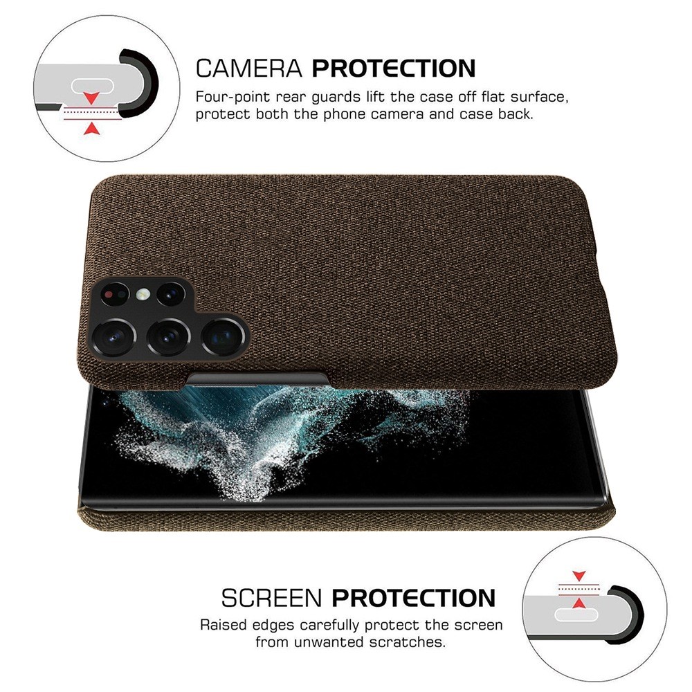 KSQ KSQ Samsung Galaxy S23 Ultra Skal Tygbelagt Brun
