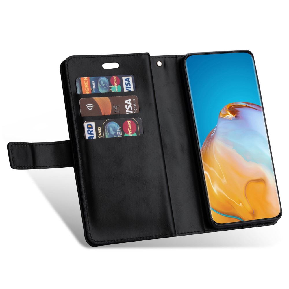  Galaxy S23 Ultra Fodral Multifunktionell Med Frontficka Svart