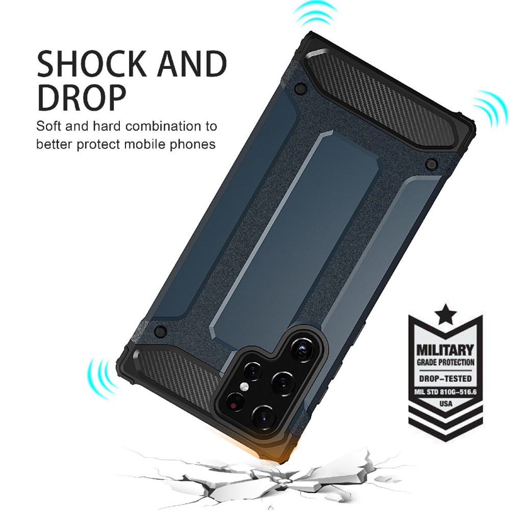  Samsung Galaxy S23 Ultra Skal Shockproof Hybrid Armor Svart